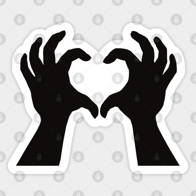 Cute sticker with Hands making the sign of love, a heart Sticker by marina63